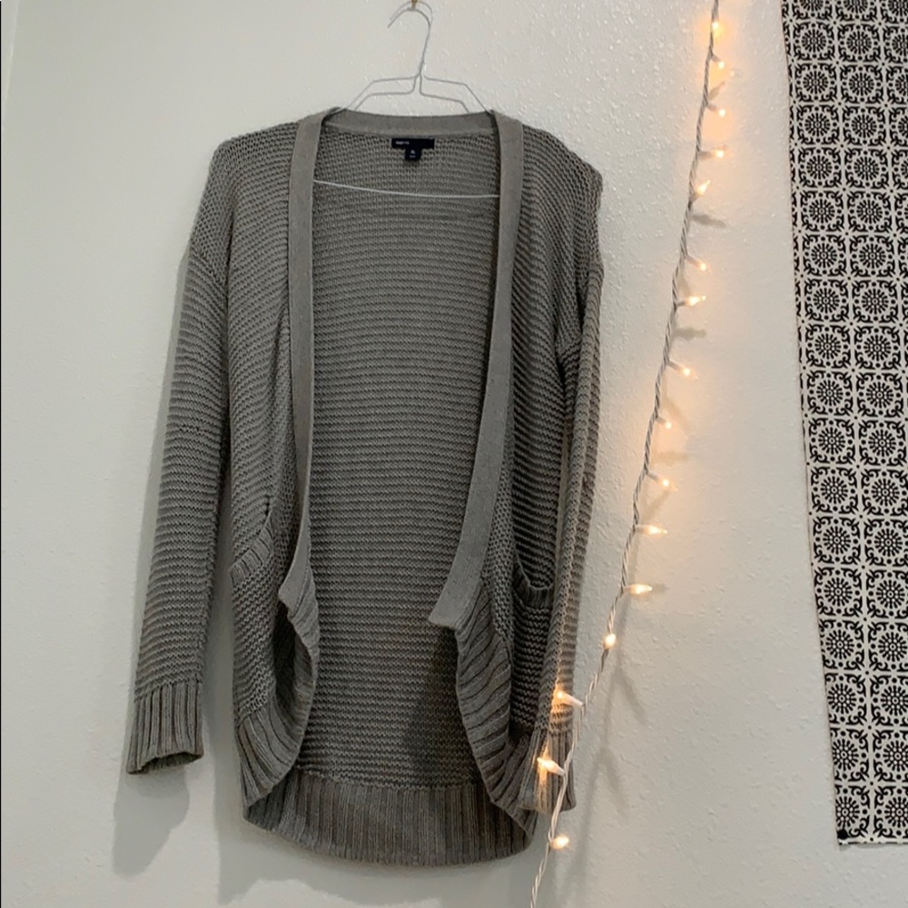 gray sweater cardigan from gap